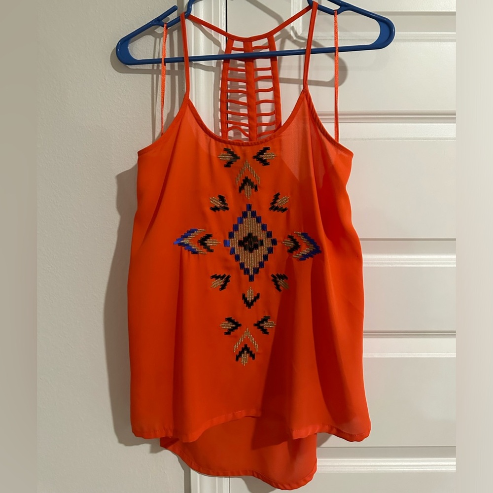 Orange tank top